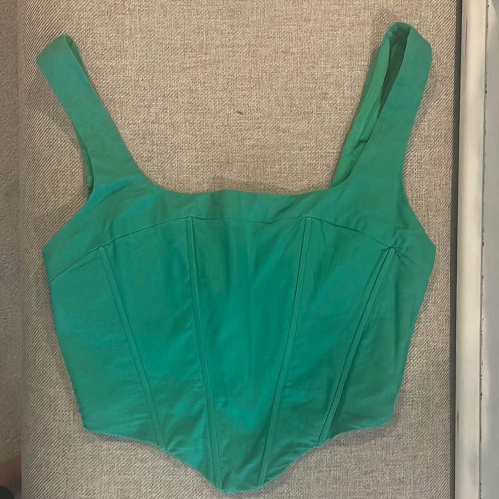 Nia Corset Top- Kelly Green